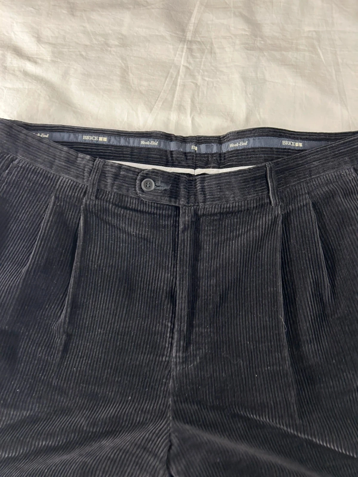 Calça de fato preta Brice estilo fim de semana em veludo costelas tamanho 50 – photo 3